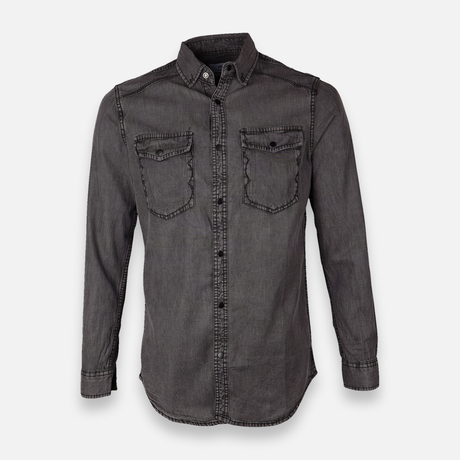 Men Denim Shirt Long Sleeve