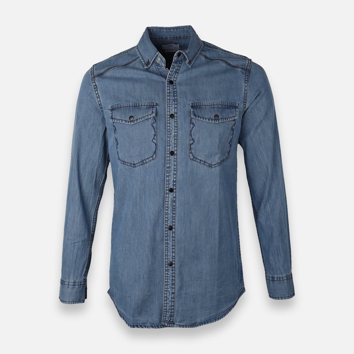 Men Denim Shirt Long Sleeve