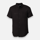 Men Plain Woven Short Sleeve Shirt
