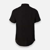 Men Plain Woven Short Sleeve Shirt