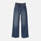 WOMEN CROSSED WAIST WIDE LEG PANT JEANS