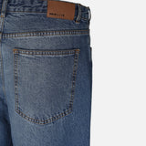 WOMEN CROSSED WAIST WIDE LEG PANT JEANS