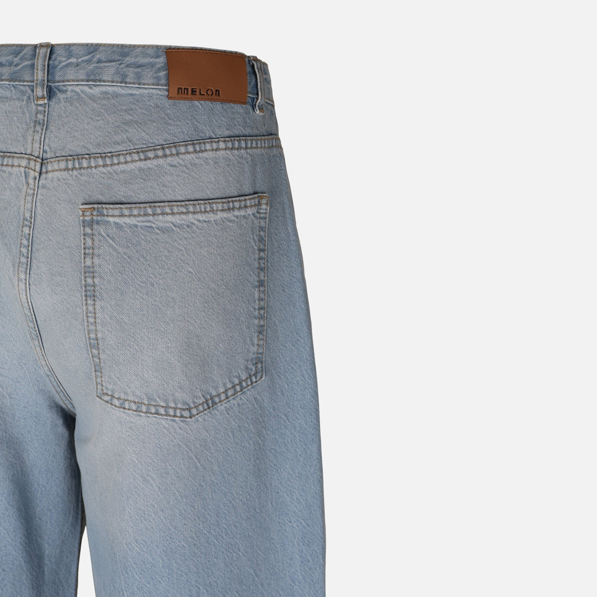 WOMEN CROSSED WAIST WIDE LEG PANT JEANS