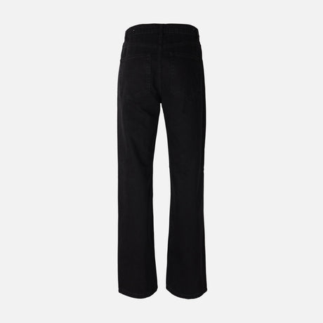 Womens Straight Mid Waist Pants Jeans