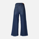 WOMEN WIDE LEG MID WAIST PANT JEANS