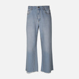 WOMEN WIDE LEG MID WAIST PANT JEANS