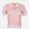 Women Knitted Polo T-Shirt Short Sleeve