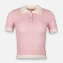 Women Knitted Polo T-Shirt Short Sleeve