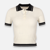 Women Knitted Polo T-Shirt Short Sleeve