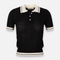 Women Knitted Polo T-Shirt Short Sleeve