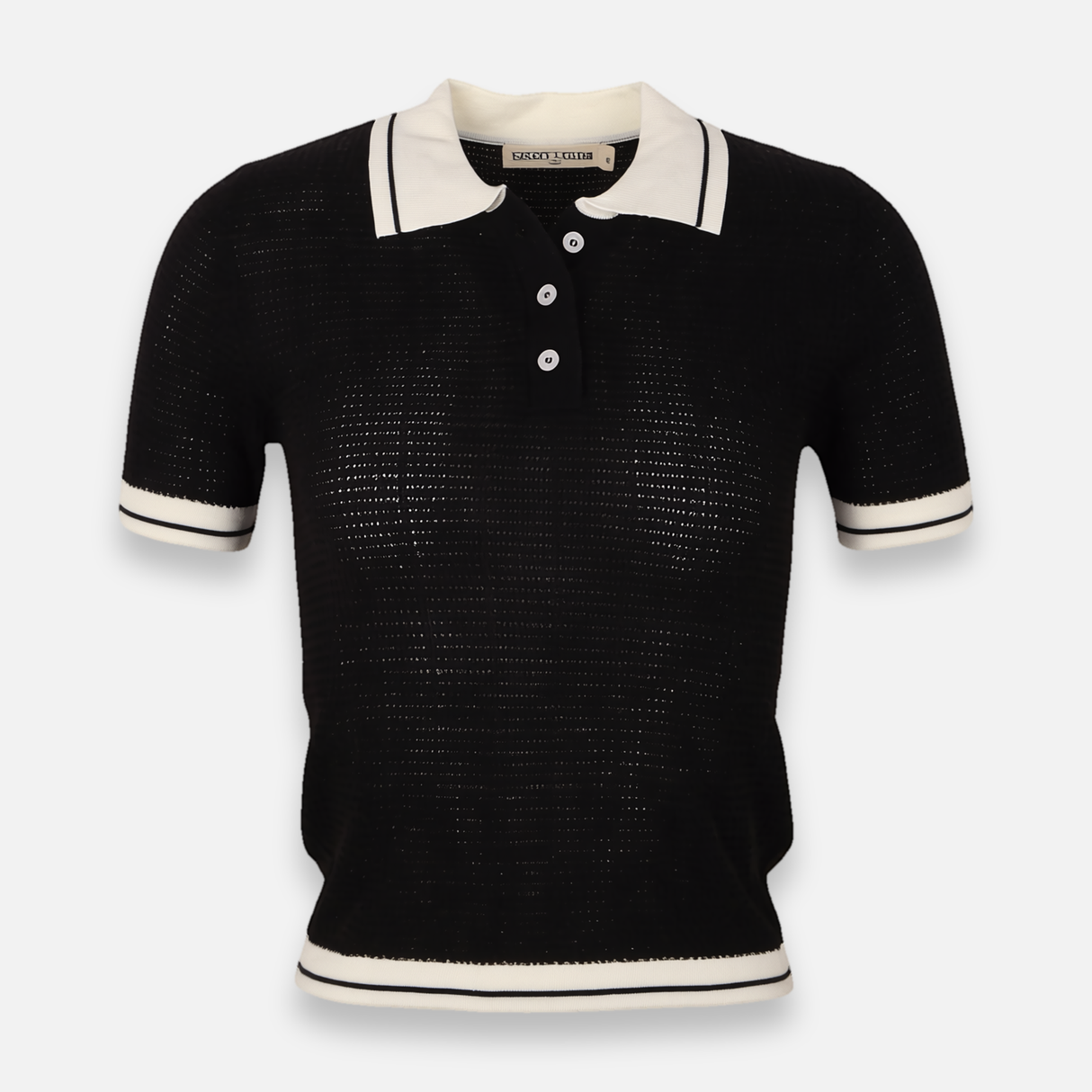 Women Knitted Polo T-Shirt Short Sleeve