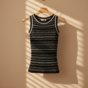Women Sleeveless Crochet Knit Top