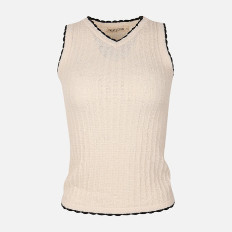 Women Crochet Knit Sleeveless Top