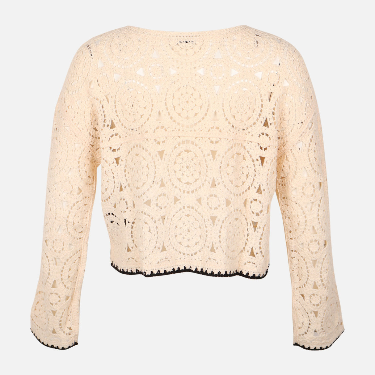Women Crochet Long Sleeve Top
