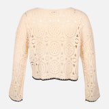 Women Crochet Long Sleeve Top