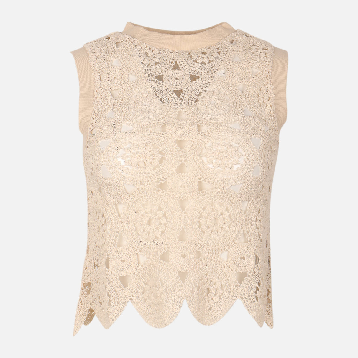 Women Crochet Sleeveless Top