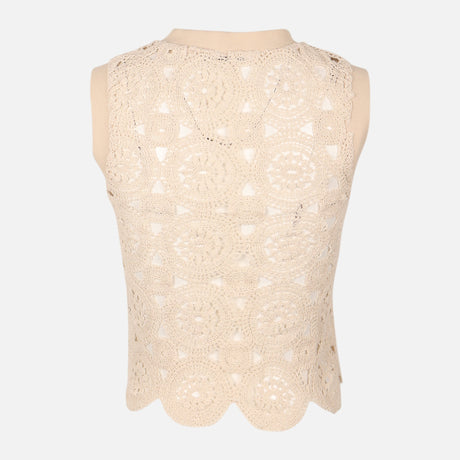 Women Crochet Sleeveless Top