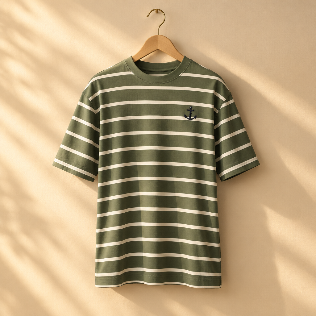 Women Loose Fit Striped T-Shirt