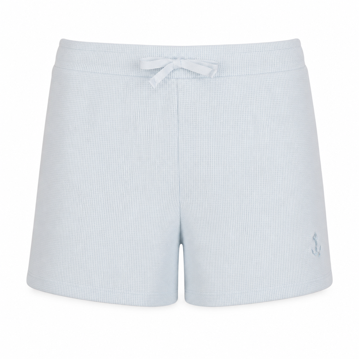 Women Waffle Knit Drawstring Shorts