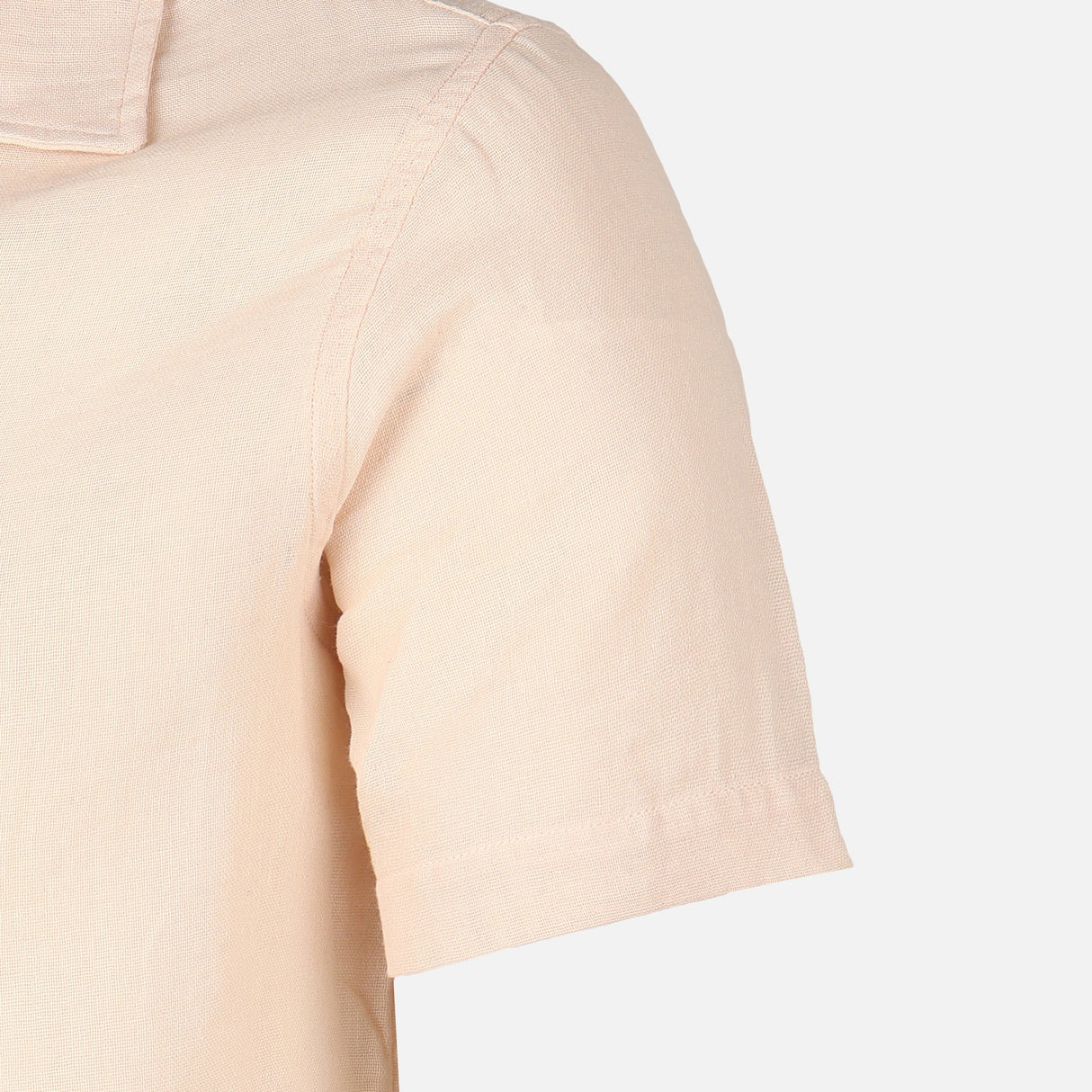 Men Woven Plain Short Sleeve Shirt 