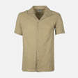 Men Woven Plain Short Sleeve Shirt 