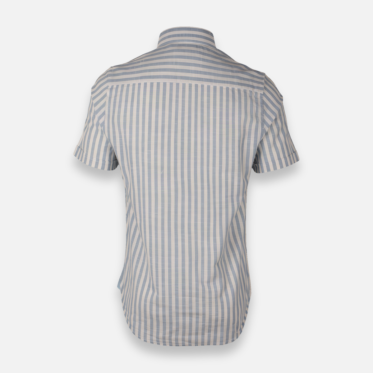 Men Striped Shirt Short Sleeve