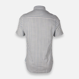 Men Striped Shirt Short Sleeve