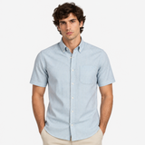 Men Striped Shirt Short Sleeve