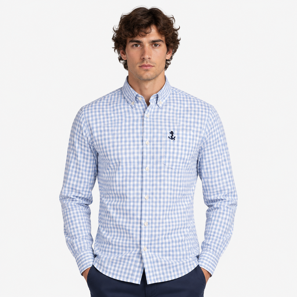Men Check Shirt Long Sleeve