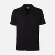 Men Woven Plain Short Sleeve Shirt 