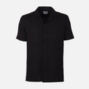 Men Woven Plain Short Sleeve Shirt 