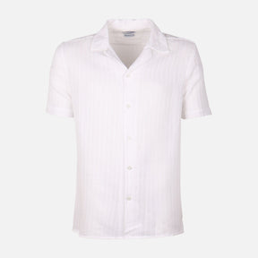 Men Woven Plain Short Sleeve Shirt 