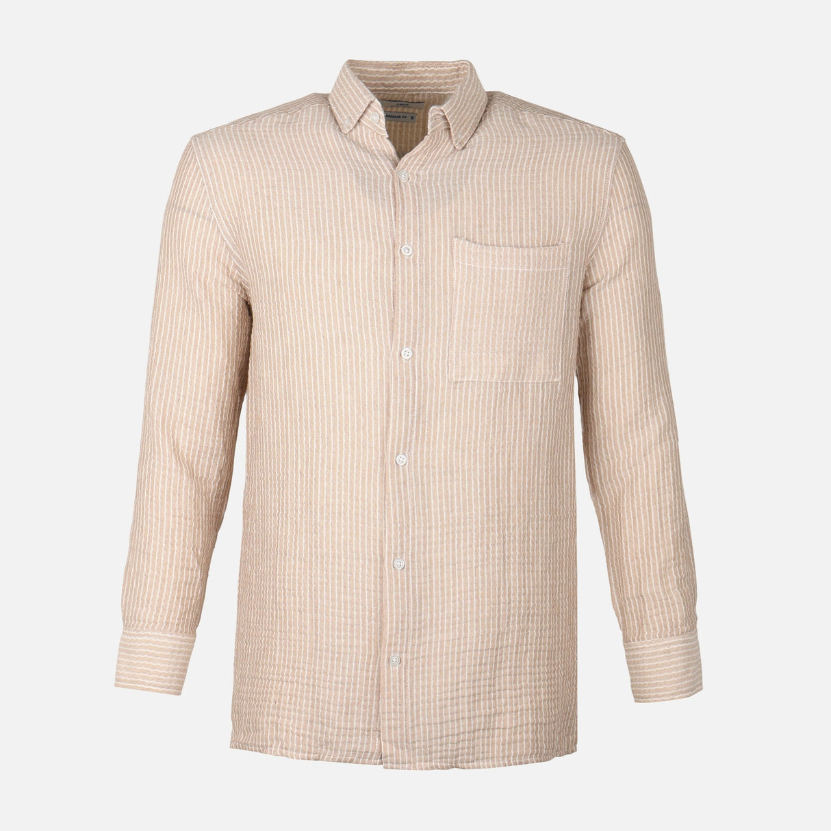 Men Woven Plain Short Sleeve Shirt 