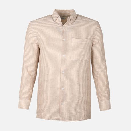 Men Woven Plain Short Sleeve Shirt 