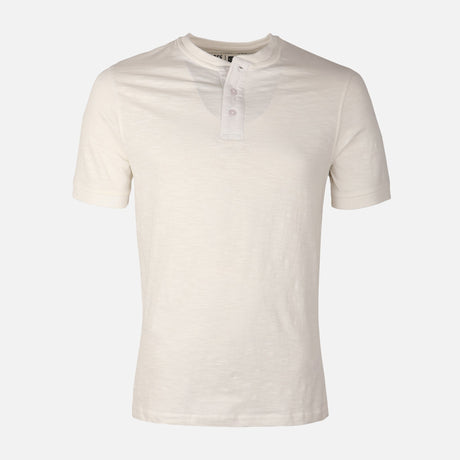 Men Basic Slub Short Sleeve Henley T-Shirt