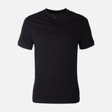 Men Basic Slub Short Sleeve Henley T-Shirt