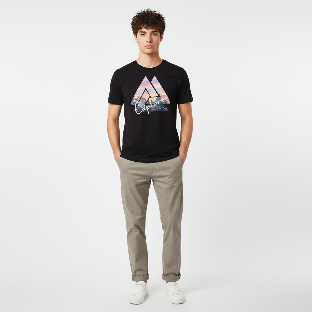 Men Bsc Graphic T-Shirt R-Neck Short Sleeve