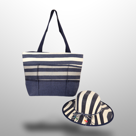 Ladies Fashion Beach Bag&Hat Set