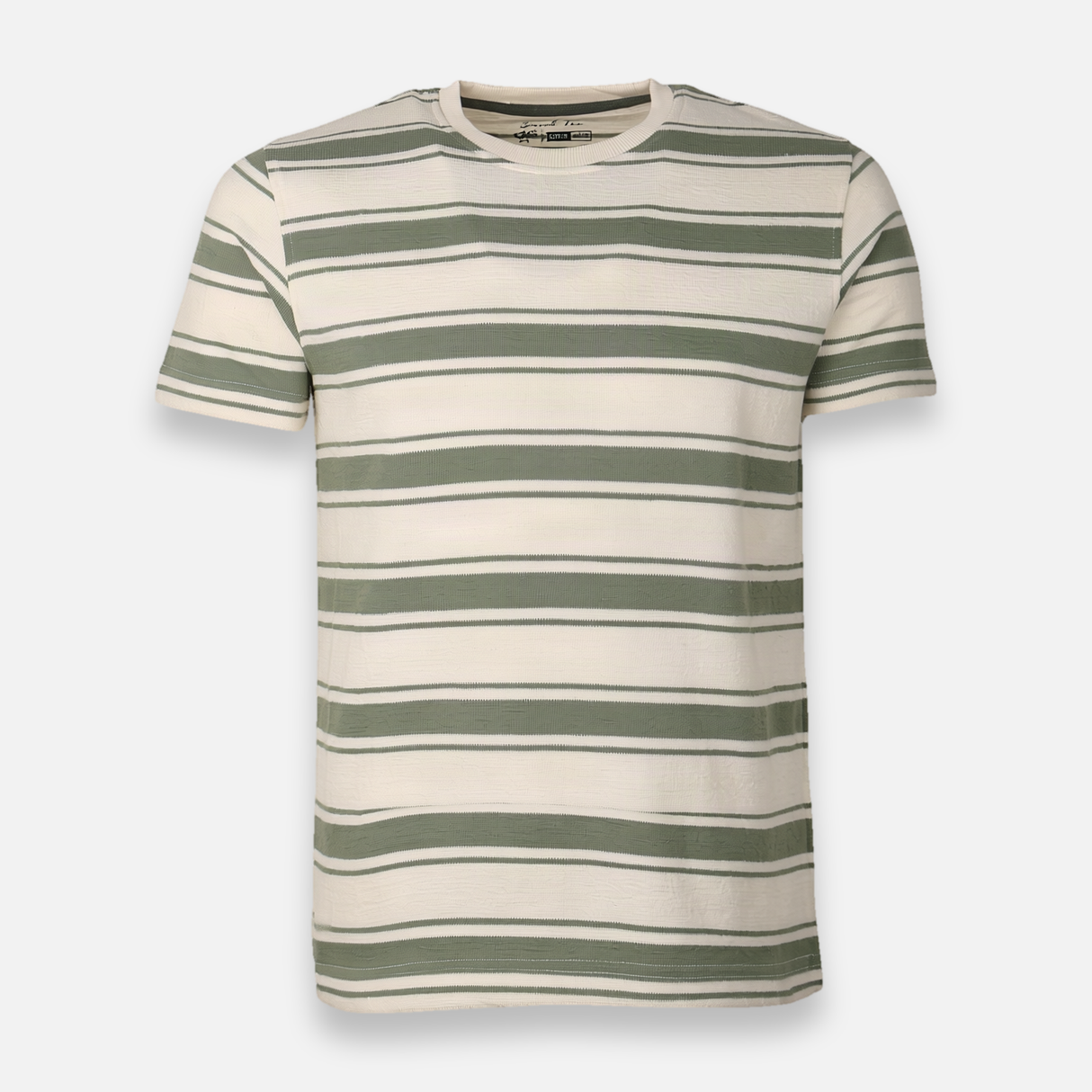 Men T-Shirt Round Neck Short Sleeve – Stripe