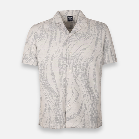 Men Jacquard Short Sleeve All-Over Print Shirt