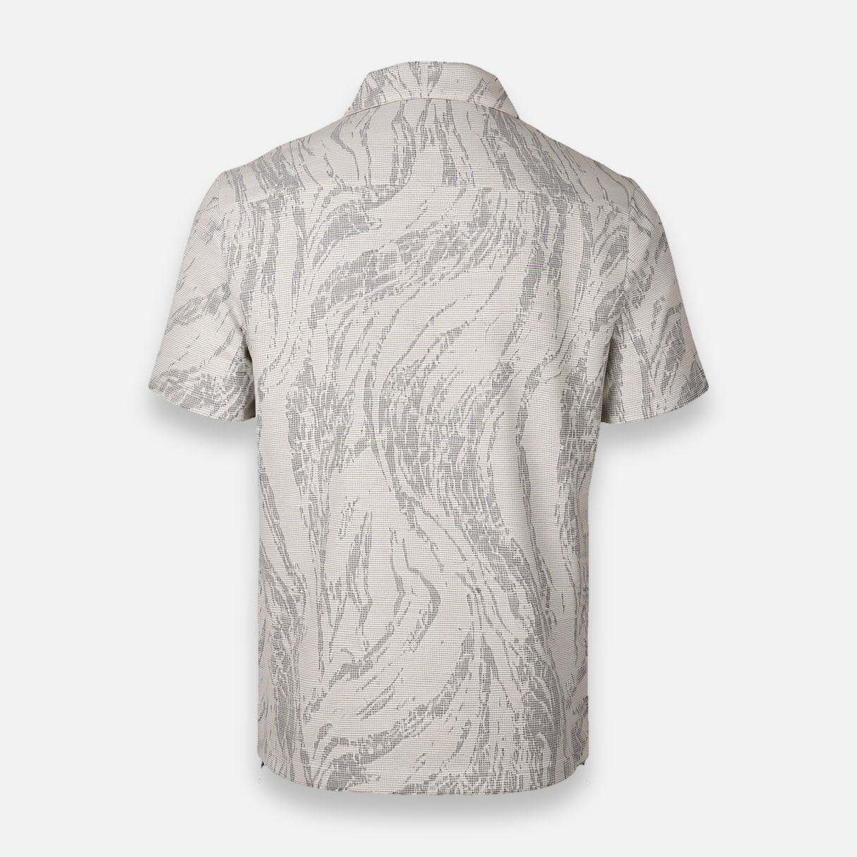 Men Jacquard Short Sleeve All-Over Print Shirt