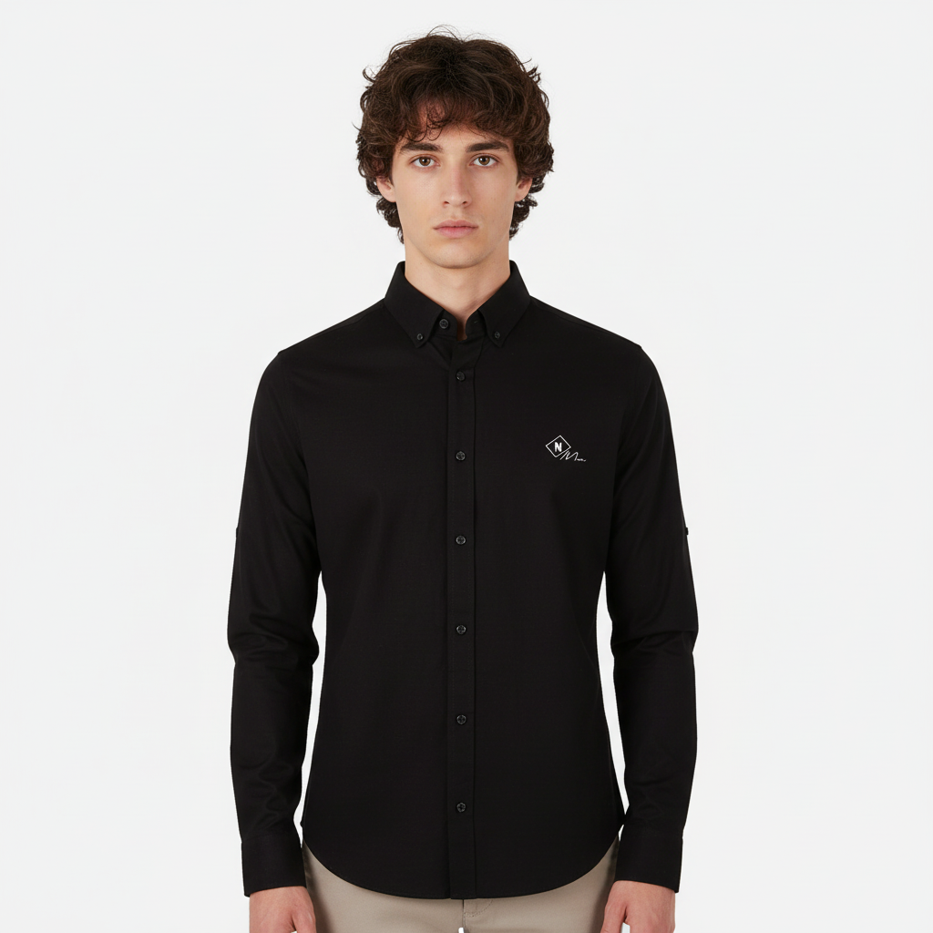 Men Linen Shirt Long Sleeve