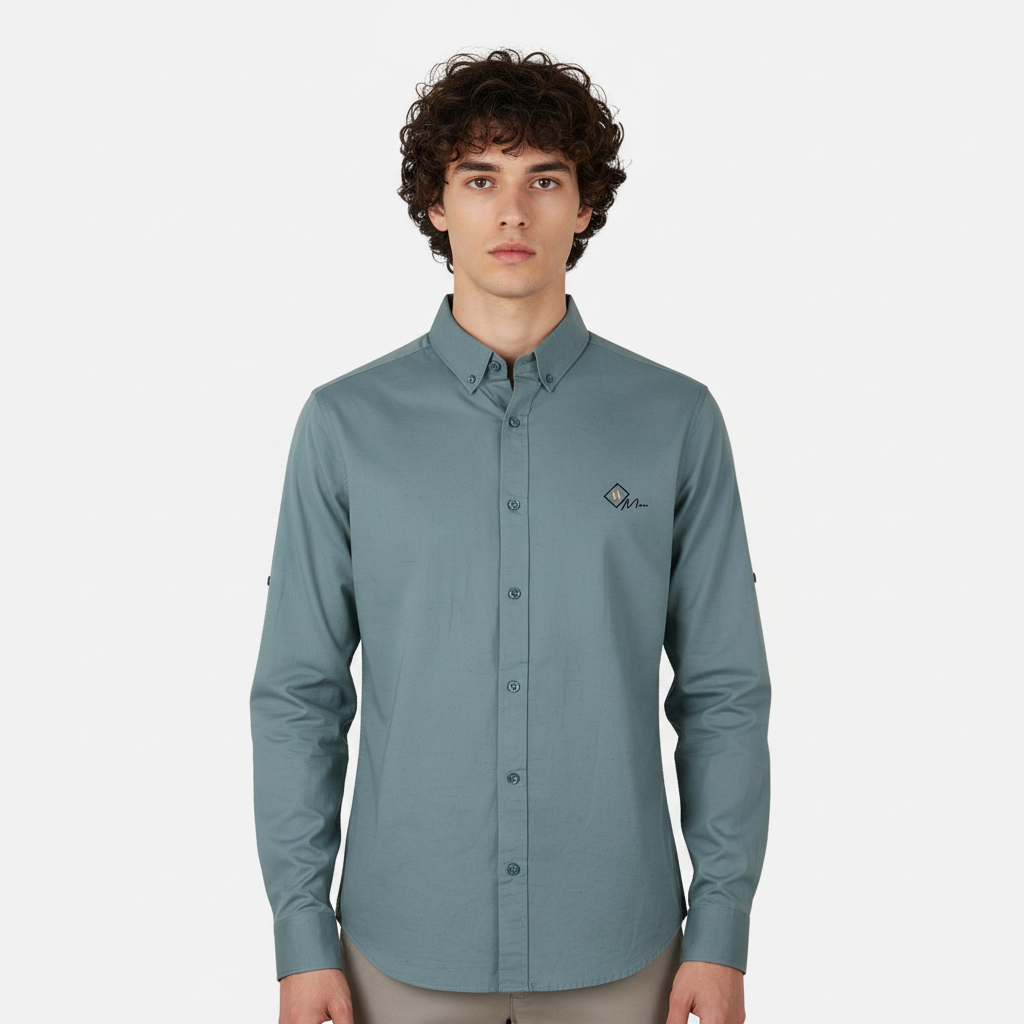 Men Linen Shirt Long Sleeve
