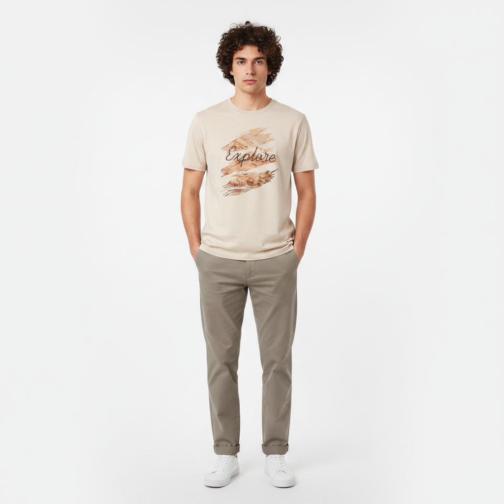 Men T-Shirt Round Neek