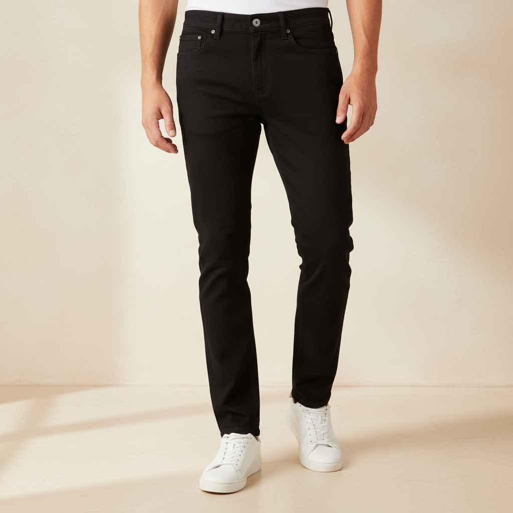 Men Basic Denim Pants Jeans