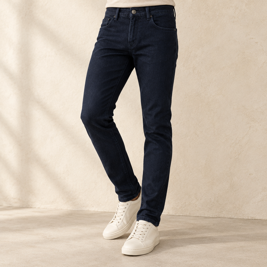 Men Basic Denim Pants Jeans