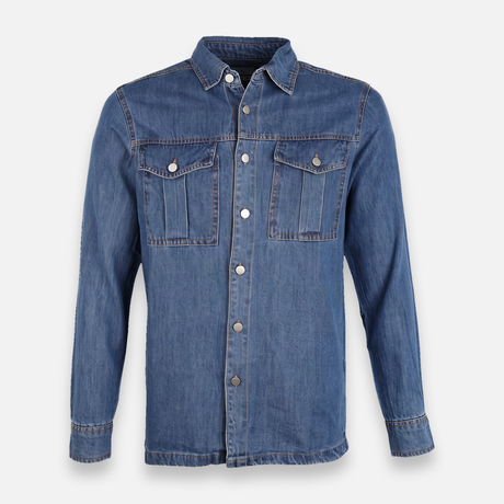 Men Denim Shirt Long Sleeve