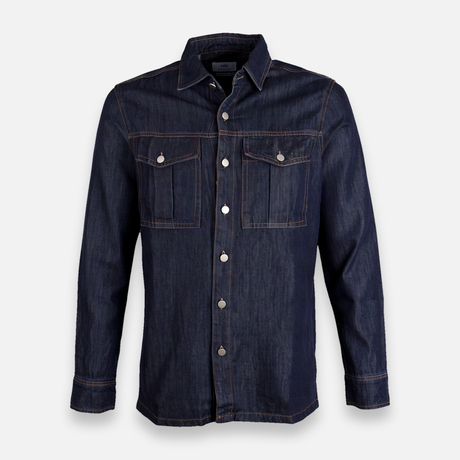 Men Denim Shirt Long Sleeve