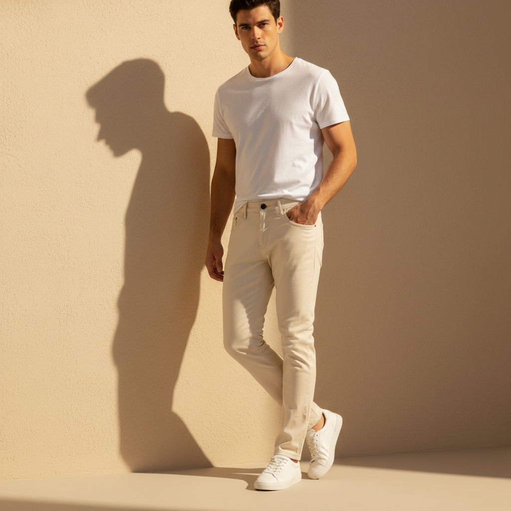 Men Gabardine Pant Jeans