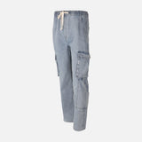 Men Denim Cargo Jogger